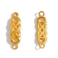 Goldener Unendlichkeits-Verbinder mit geflochtenem Knoten für DIY Schmuck Armbänder - Goldimitat