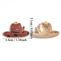 Ciondoli cappello da cowboy marroni con stelle dorate per creazione gioielli - Stile Cappello da Cowboy (A7-260) / Marrone