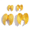 Gothic style gold alloy angel wing pendants in two sizes for DIY jewelry making - Small (26*24mm) / Imitation Gold