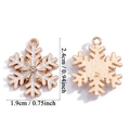 Goldener Schneeflocken-Anhänger mit weißer Emaille und Strass für DIY-Schmuck - Schneeflocken-Stil (A7-427)