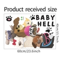 Schema dettagliato delle dimensioni degli adesivi murali in PVC con cani da 60cm per 40cm - Layout 40*60cm