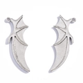 Antique silver bat wing charms in Gothic style for DIY necklaces and jewelry making - Antique Silver