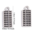 Antiek zilveren telraam bedeltjes van legering voor school-geïnspireerde DIY-sieraden - Abacus Stijl (A7-293)