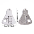 Erlenmeyerfles hangers van zilverlegering met 100ml schaal voor wetenschapssieraden - Gegradueerde Kolf Stijl (A7-295)