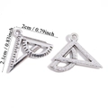 Zilveren legering hanger met liniaal en graadmeter ontwerpen voor DIY sieraden maken - Gradenboog Stijl (A7-297)