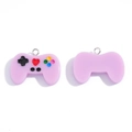 Lavender resin game controller charm with colorful buttons for DIY jewelry making - Purple