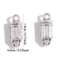 Zilveren potloodvormige hangers van legering met afmetingen 1,8cm voor school DIY-sieraden - Potlood Stijl (A7-300)