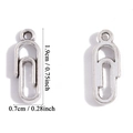 Zilveren paperclip bedeltjes voor DIY sieraden, school thema kantoor hangers - Paperclip Stijl (A7-301)