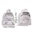 Antiek zilveren rugzak bedeltje van legering voor DIY school thema sieraden maken - Schooltas Stijl (A7-302)