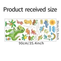 Lámina detallada de vinilos de dinosaurios con medidas 90x39cm para decoración infantil - Versión Inglesa (LD94002)