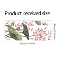Detailed size specifications for watercolor lotus and dragonfly wall sticker, 90cm x 40cm - 39*90cm Layout