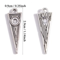Driehoekige geometrische legering bedels in antiek zilver voor DIY school sieraden - Meetkunde Instrument Stijl (A7-306)
