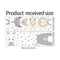 Détails des autocollants muraux autocollants animaux nordiques avec dimensions précises - Style Animaux de Dessin Animé (LD96138)