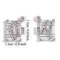 Antiek zilveren koffer hanger voor DIY sieraden met 1,7x1,3 cm afmetingen - Koffer Stijl (A7-307)