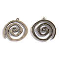Antique bronze alloy vortex charms for DIY jewelry making in a vintage spiral design - Antique Bronze