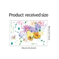 Detailed sheet dimensions of 60x40cm for watercolor floral PVC wall stickers LD64151 - Hand-drawn Kitchen Shelves Style (LD64152)