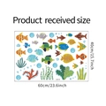 Detailed sheet size of LD64157 cartoon sea world fish wall sticker 60x40cm - 40*60cm Layout