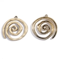 Vintage golden ocean swirl spiral charms for DIY jewelry making necklaces and bracelets - Antique Gold