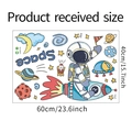 Adesivi murali spazio in PVC con astronauta e razzo, 60x40cm per camere dei bambini - 40*60cm