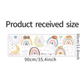 Cartoon Tiere Regenbogen Wandtattoo Blatt Maße 30x90cm für Kinderzimmer Dekoration - 30*90cm
