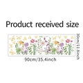 Detalle de vinilo decorativo con flores coloridas y mariposas, tamaño 30 cm por 90 cm - 30*90cm