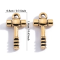 Antique bronze hammer tool charms with dimension details for DIY jewelry making - Hammer Style (A7-415) / Antique Gold