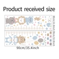 Detail von zwei Bögen Kinder-Wandsticker mit Tiermotiven, Layout 30x90cm für Messlatte - 30*90CM*2PCS Layout