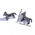 DIY dog pendant in gun black polished alloy with dimensions 2.4cm by 2.8cm - Gun Black (A7-406)