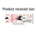 Wandsticker mit Mädchen, Blumenstrauß und Queen-Schriftzug, Maße 90x30cm Layout - 30*90cm