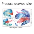 Maßangaben für bunte Feder-Wandtattoo Aufkleber mit Größe 30 mal 90 cm im Detail - 30*90CM*2PCS Layout