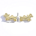 Polished gold dachshund dog pendant charm for DIY jewelry and necklaces - Light Gold (A7-407)