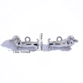 Polished silver dachshund dog pendant charms for DIY jewelry making and necklaces - White K (A7-408)