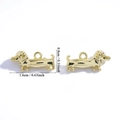 Polished gold dachshund charms for DIY jewelry making in a compact 16mm size - Light Gold (A7-408)