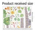 Detailed panel layout of cartoon animal growth chart wall stickers for kids rooms - Cartoon Forest Animal Style