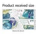 Dettaglio degli adesivi murali foglie tropicali con monstera e girasole 30x90cm - Layout 30x90cm