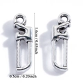Mini-Handsägen-Anhänger aus Silberlegierung für DIY-Schmuck, Maße 1,6 cm x 0,5 cm - Antiksilber