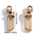 Vintage Gold Mini Säge Anhänger für Schmuckherstellung mit Maßen 1,6 cm mal 0,5 cm - Minisäge Stil (A7-421) / Altgold