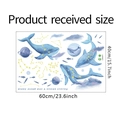 Detailansicht der Wal- und Planeten-Wandsticker mit Produktmaßen von 40x60cm - 40*60cm Layout