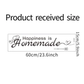Happiness is Homemade kitchen wall sticker detail with 60x15cm dimensions and chef hat icon - 15*60cm / Black