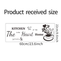 Dettaglio dimensioni dell'adesivo murale per cucina con misure di 60cm per 22cm in scala - 22*60cm