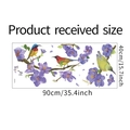Stickers muraux autocollants de fleurs de prunier et oiseaux variante LD94166 90x40cm - Style Oiseau Fleur Violette (LD94166)