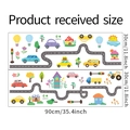 Cuadro de tallas detallado para adhesivo de pared infantil con dimensiones 30x90cm - 30*90cm*2