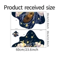 Detail view of cartoon dream galaxy wall stickers with moon and stars 30x60cm - 30x60cm x 2 Sheets