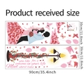 Detailed sheet showing romantic wedding wall decals with floral and balloon designs - 30*90cm*2