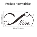 Gedetailleerde maatspecificaties voor de Infinity Love hart muursticker 60x30cm - 30*60cm Indeling