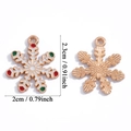 Weihnachtlicher Schneeflocken-Anhänger aus Legierung für DIY-Schmuckherstellung - Schneeflocken-Stil (A7-424)