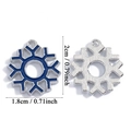 Blauer Emaille Schneeflocken Anhänger aus Silberlegierung für DIY Schmuck und Deko - Schneeflocken-Stil (A7-425)