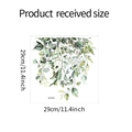 Dettaglio dimensioni per l'adesivo murale con foglie verdi acquerello 29x29cm - Stile Verde Eucalyptus (M-203印)