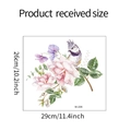 Product size guide for M-206 floral wall decal showing 29x26cm dimensions and bird design - 26*29cm