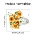Waterproof sunflower wall sticker dimensions 29cm x 27cm for bathroom decor - Sunflower Floral (M-207) / 27*29CM